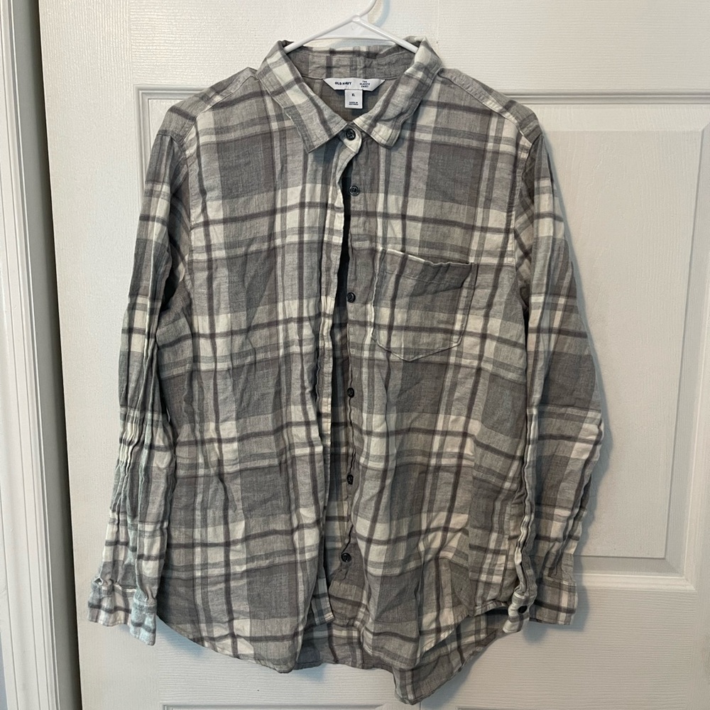Old Navy plaid button down